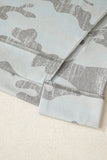 Camouflage Print Exposed Seam Drop Shoulder Sweatshirt- 2 Colors