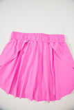 Ribbon Drawstring High-Waist Lined Tennis Skort- 6 Colors