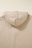 Contrast Drawstring Hoodie and High Waist Pants Corduroy Set- 5 Colors