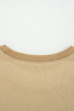 Star Patch Exposed Seam Uneven Hem Sweatshirt- 2 Colors