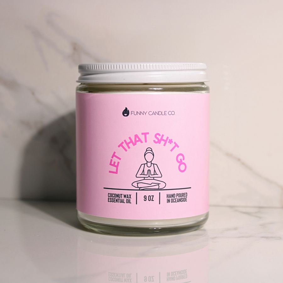 Let That Sh*t Go Candle (PG Version)- Pink