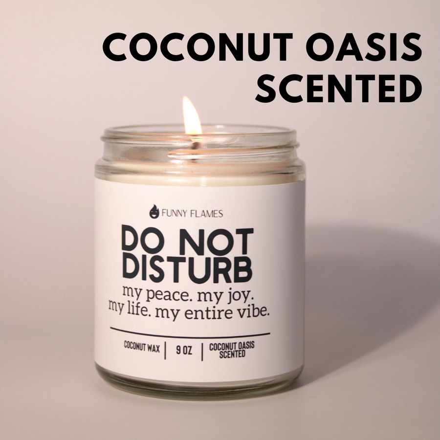 Do Not Disturb. My Peace. My Joy. My Life. My Entire Vibe Candle