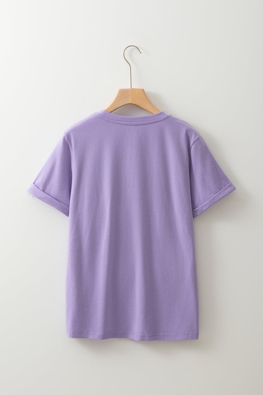 Basic Crew Neck Rolled Sleeve T-Shirt- 12 Colors