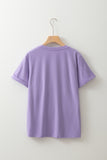 Basic Crew Neck Rolled Sleeve T-Shirt- 12 Colors