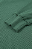 Thermal Knit Drop Shoulder Split Hem Sweatshirt- 2 Colors