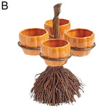 Halloween Broom Pumpkin Snack Bowl Display- 4 Sizes