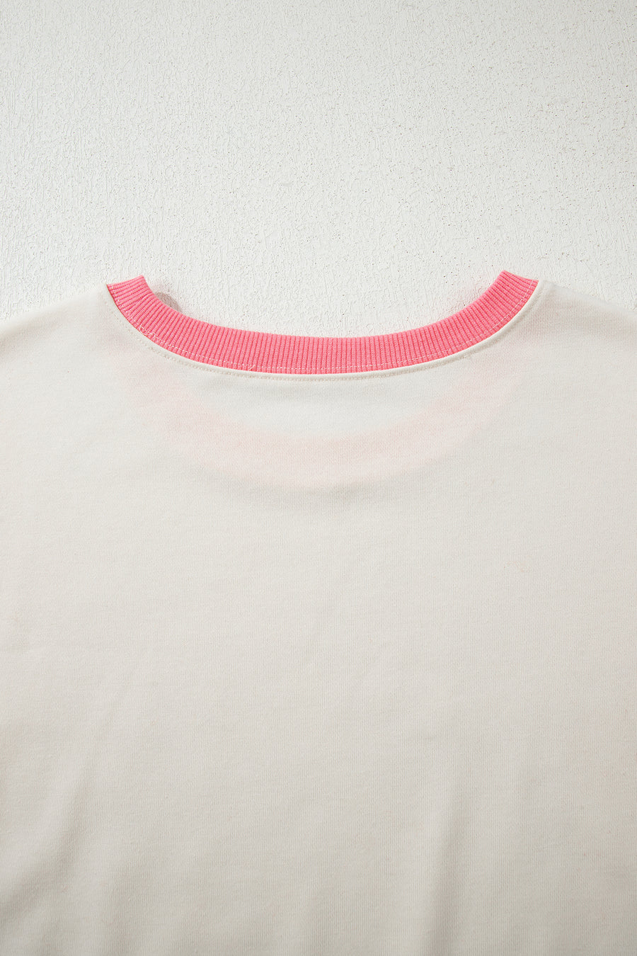 Color Block Striped Patchwork Exposed Seams Side Slits Sweatshirt