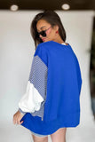 Striped Patchwork Sleeve Colorblock Sweatshirt- 3 Colors