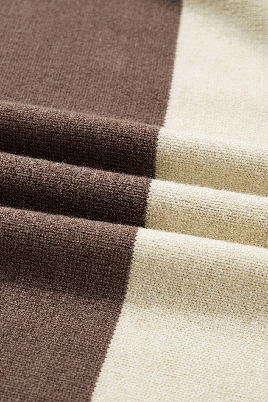 Color Block Crew Neck Drop Shoulder Scallop Detail Sweater- 3 Colors