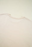 Beige Rainbow Striped T-Shirt and Short Set