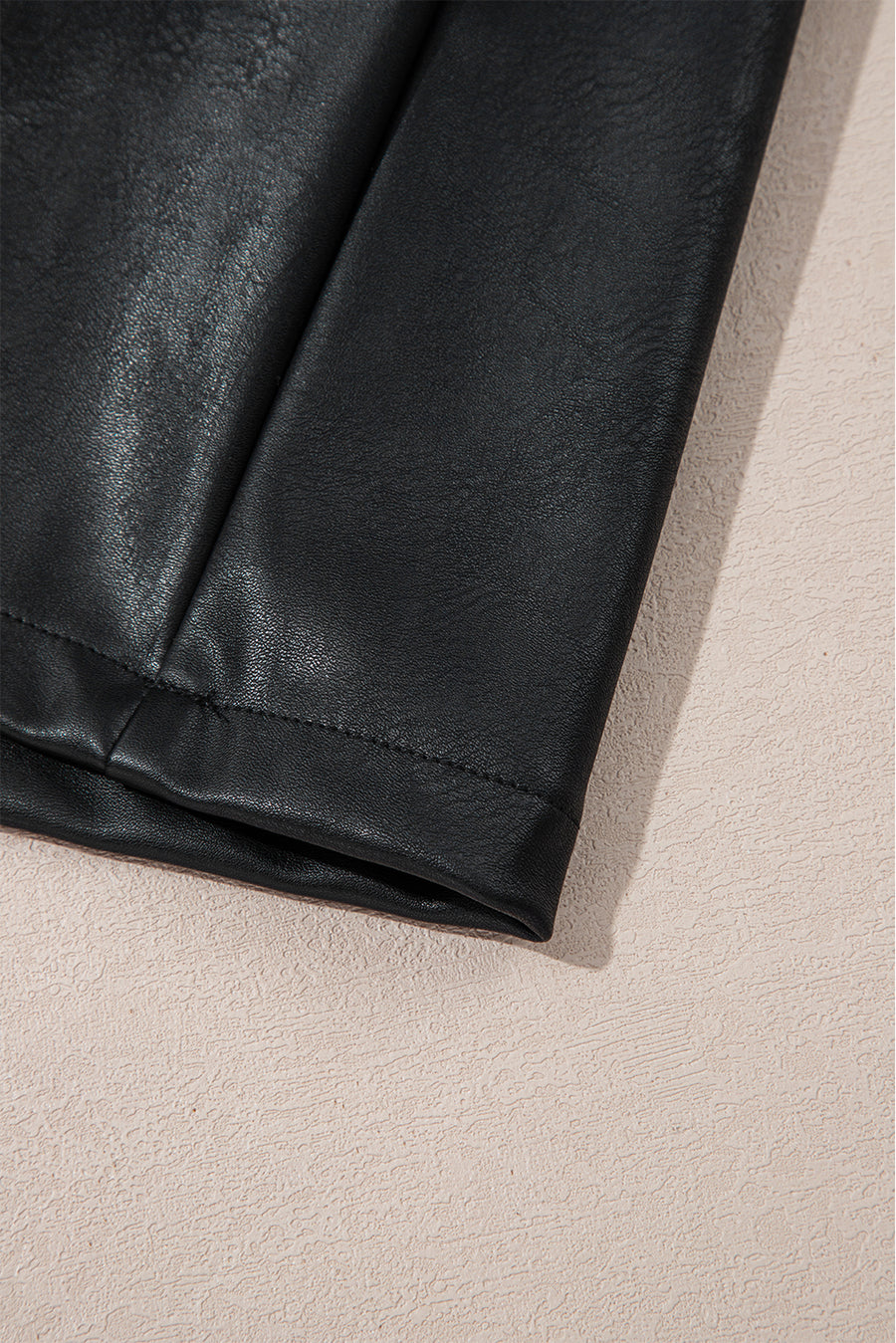Faux Leather Sleeveless Crew Neck Mini Dress- 3 Colors
