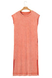 Mineral Wash T-Shirt Dress with Pockets- 3 Colors