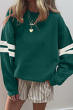 Varsity Striped Sleeve Loose Fit Sweatshirt- 8 Colors