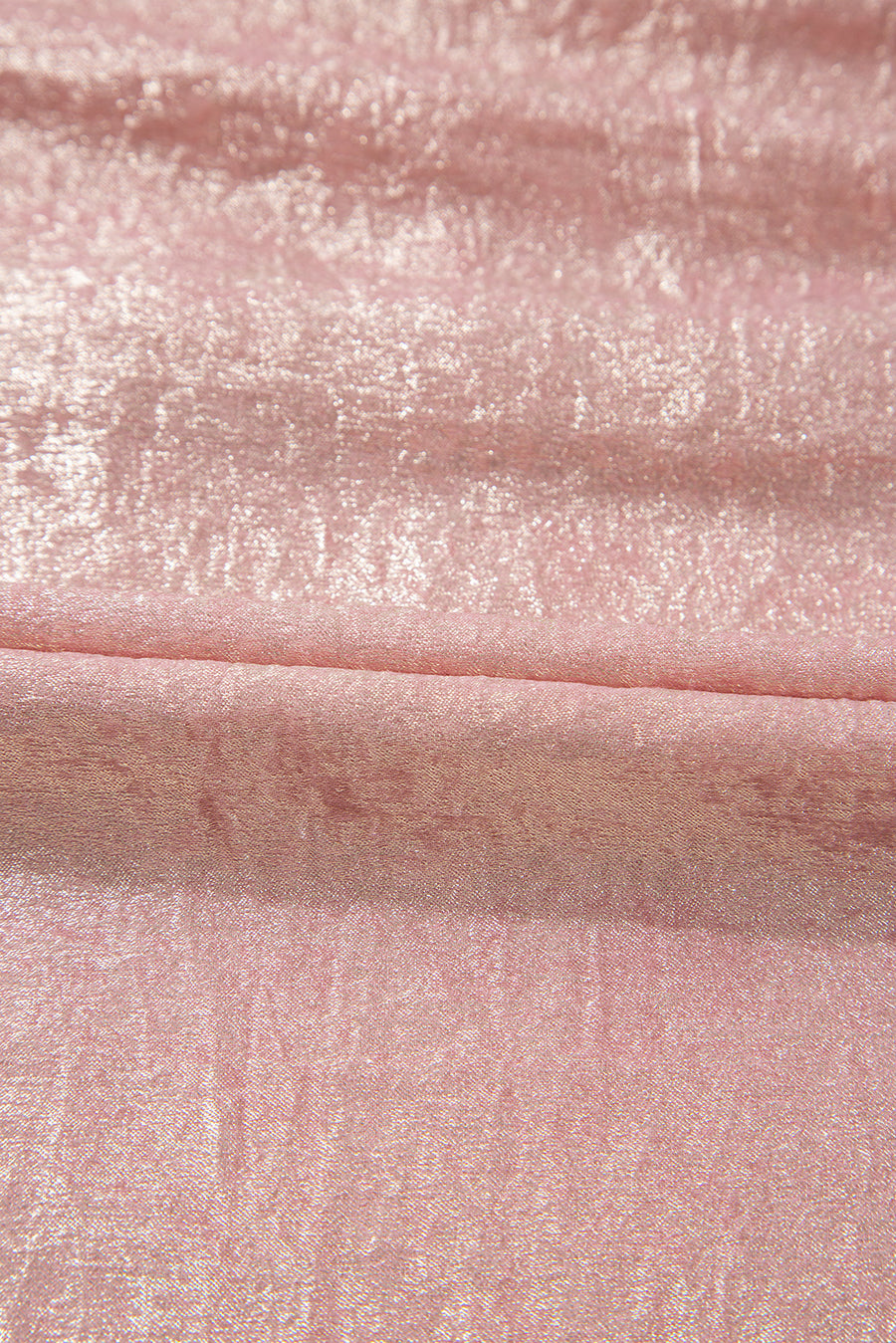 Metallic Pink Button-Up Short Sleeve Shirt