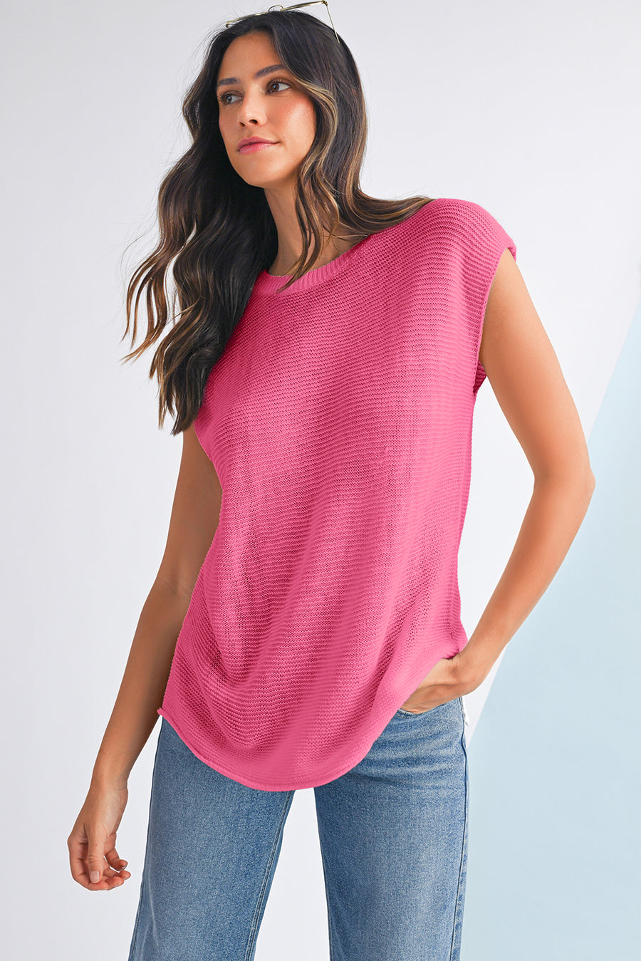 Solid Color Slit Hem Knit Top- 3 Colors