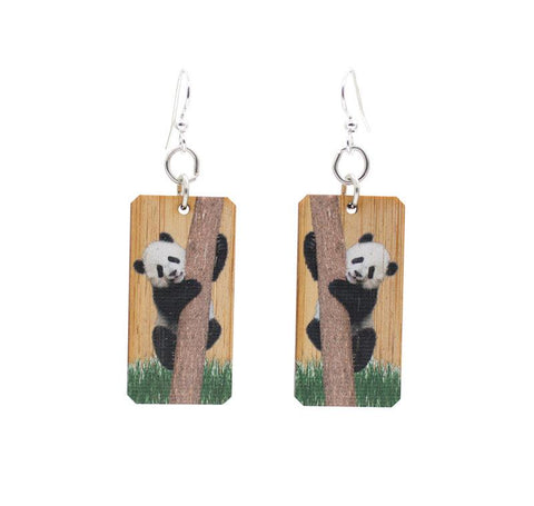 Panda Bamboo Earrings #902