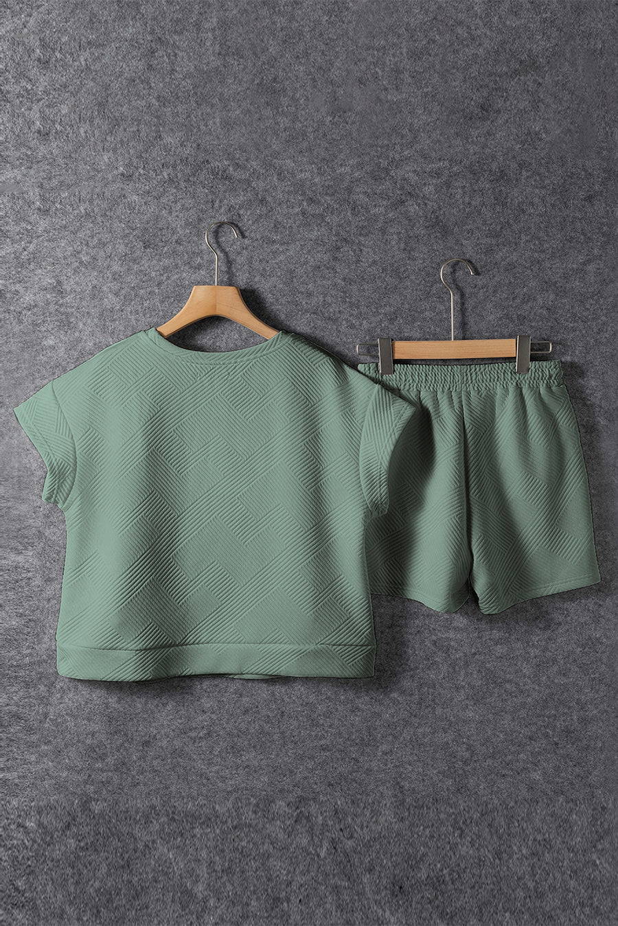 Textured Short Sleeve Top and Shorts Set- 7 Colors