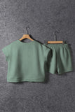 Textured Short Sleeve Top and Shorts Set- 7 Colors