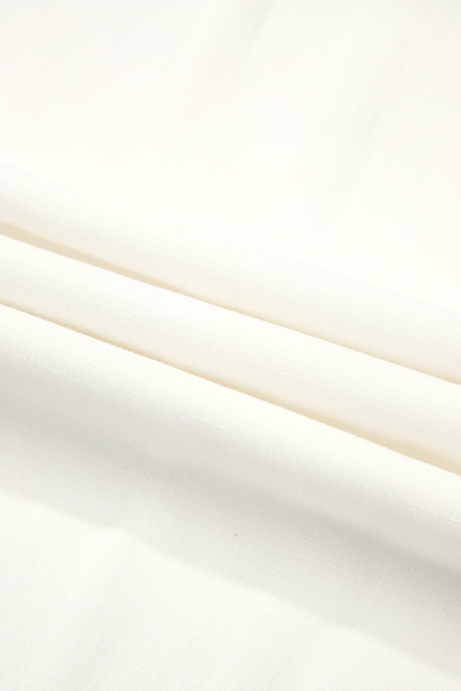 White Pleated Loose Fit Wide Leg Pants