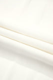 White Pleated Loose Fit Wide Leg Pants