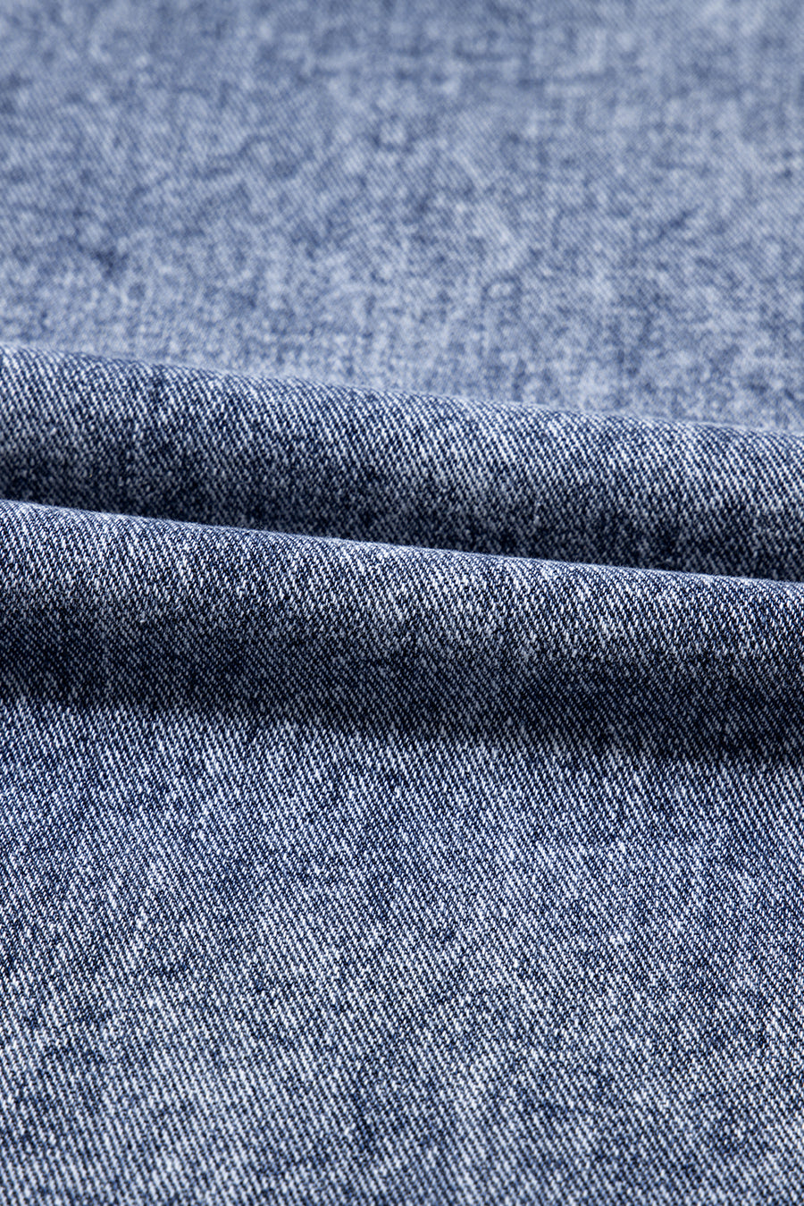 Mineral Wash Blue Straight Leg Denim Overalls