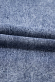 Mineral Wash Blue Straight Leg Denim Overalls