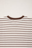 Striped Ribbed Crew Neck Muscle Tee- 2 Colors