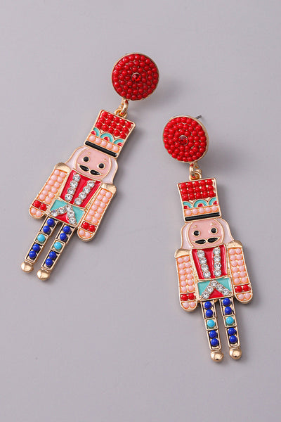 Beaded Nutcracker Earrings