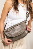 Geometric Strap PU Leather Crossbody Bag- 2 Colors