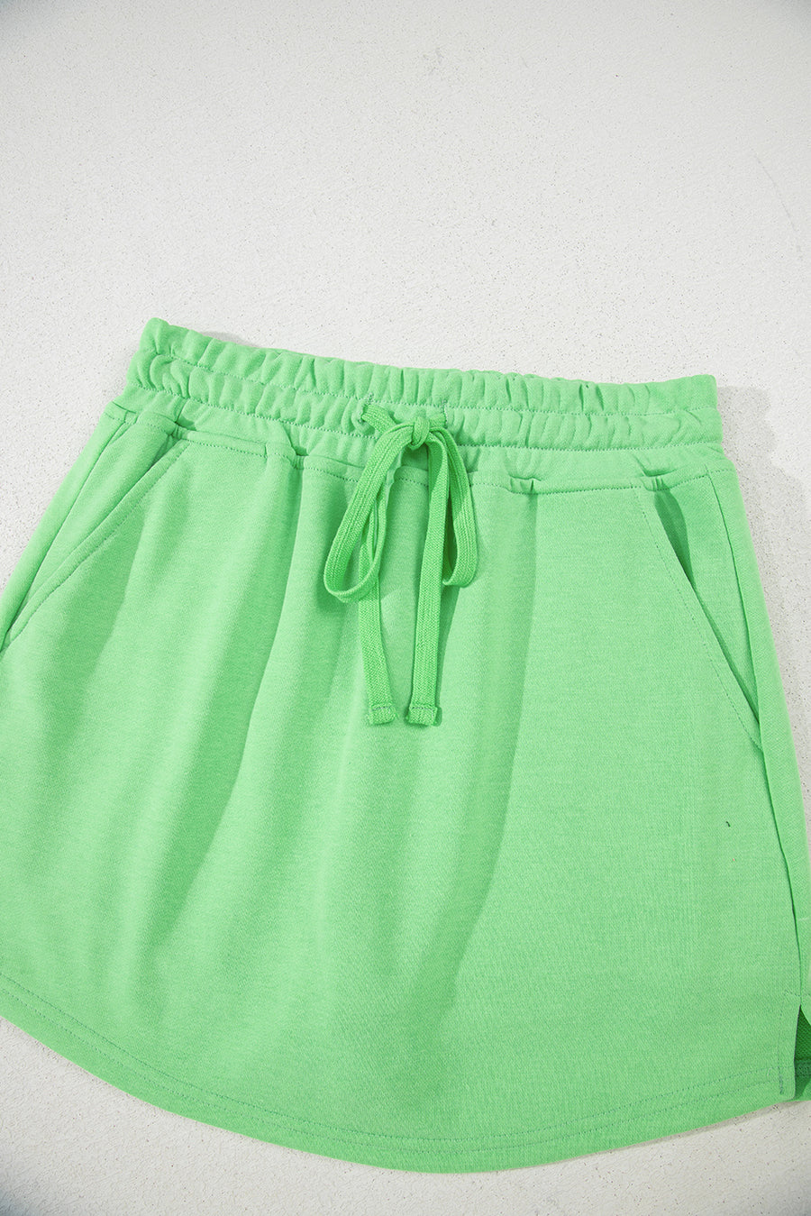 French Terry Drawstring Skort with Pockets- 3 Colors