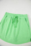 French Terry Drawstring Skort with Pockets- 3 Colors