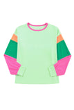 Color Block Long Sleeve Loose Fit Top- 3 Colors