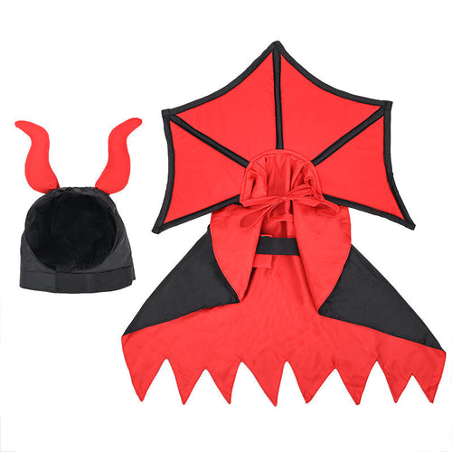 Halloween Pet Vampire Devil Cloak & Hat