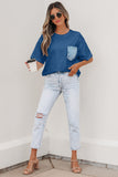 Printed Denim Chest Pocket Graphic T-Shirt- 2 Colors