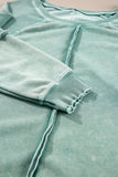 Waffle Knit Patchwork Raglan Sleeve Sweatshirt- 3 Colors