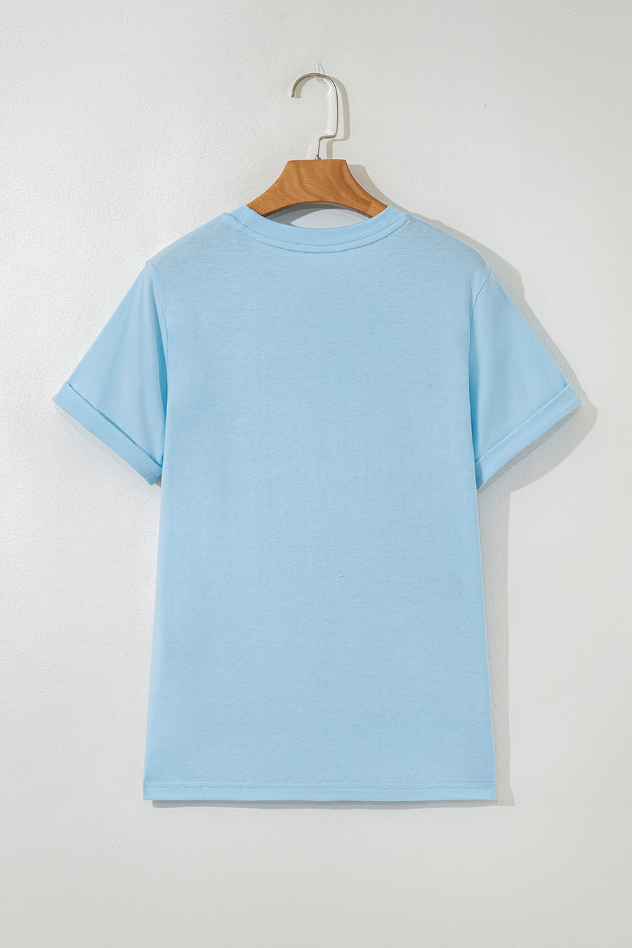 Basic Crew Neck Rolled Sleeve T-Shirt- 12 Colors
