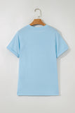 Basic Crew Neck Rolled Sleeve T-Shirt- 12 Colors