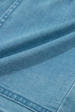 Drawstring Elastic Waist Denim Shorts