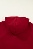 Contrast Cuff Drop Shoulder Zip-Up Tunic Hoodie- 3 Colors
