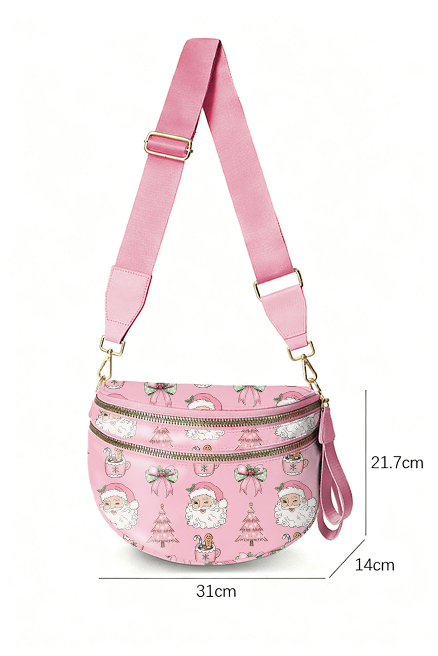 Graphic Print Multi Pocket Crossbody Bag- 4 Styles