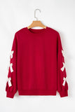 Red & White Bows Crew Neck Sweatshirt