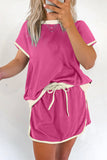 *Pre-Order* Color Block Drop Shoulder T-Shirt and Skort Set- 5 Colors