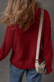 Front Seam Drop Shoulder Loose Fit Sweater- 3 Colors