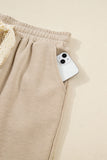 Contrast Drawstring Hoodie and High Waist Pants Corduroy Set- 5 Colors