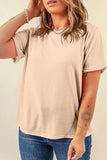 Basic Crew Neck Rolled Sleeve T-Shirt- 12 Colors