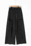 Mineral Wash Exposed Seam Wide Leg Cargo Pants- 3 Colors