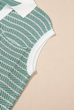 Striped Contrast Trim Sleeveless Collared Sweater- 3 Colors