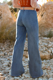 Ashleigh Blue Multi-Button High-Waist Wide Leg Jeans