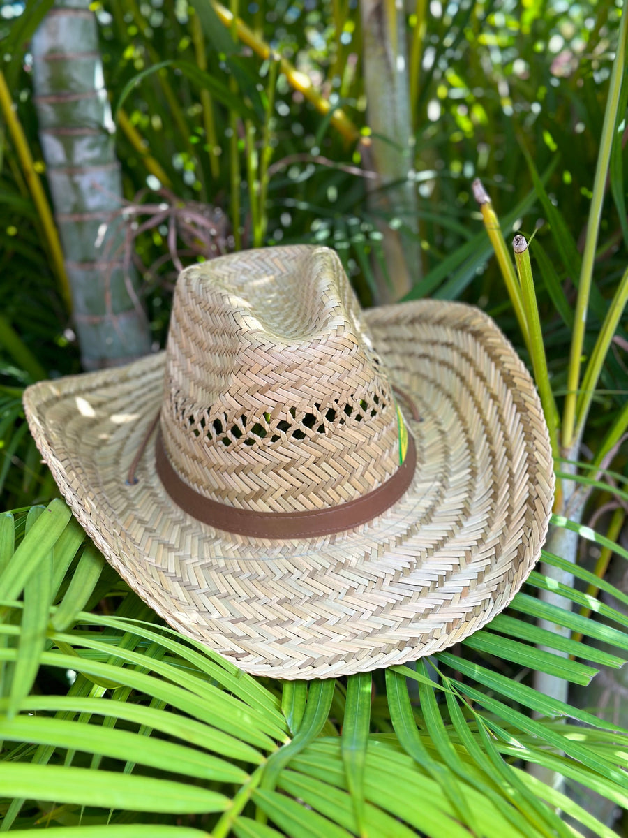 ‘Rodeo Ready’ UV Protected Natural Straw Cowboy Hat