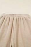 Contrast Drawstring Hoodie and High Waist Pants Corduroy Set- 5 Colors